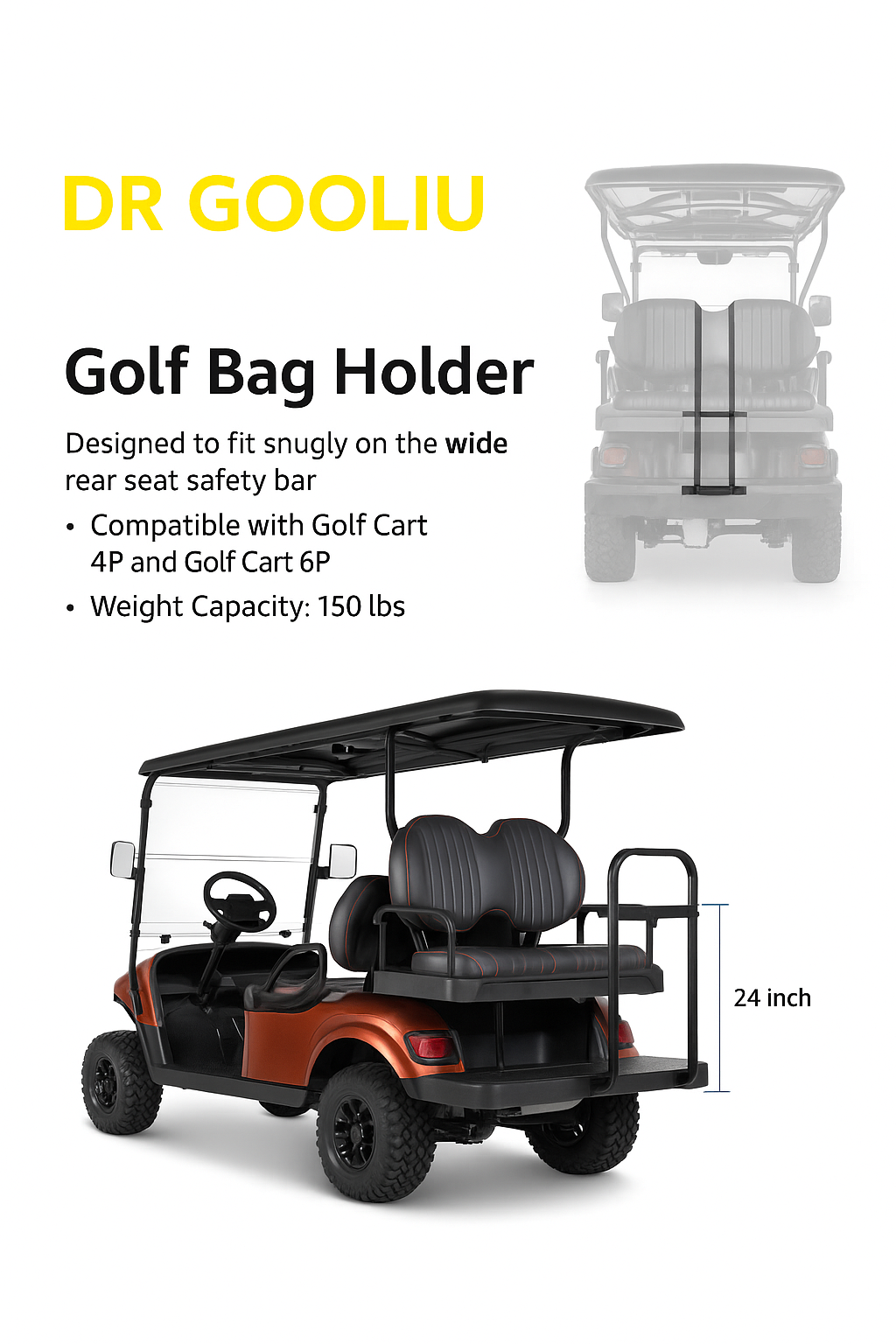 Rear Seat Golf Bag Holder